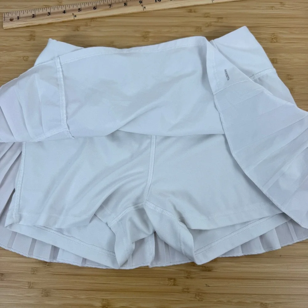 Mondetta‎ Womens Performance Luxury Athletic Skirt White S Pleated Tennis Golf